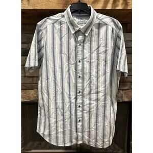 Men’s KUHL Striped Short Sleeve Button Up Shirt Size L *D2